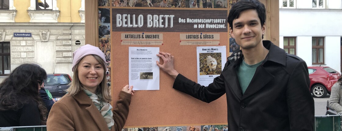 Bezirksvorsteherin Silvia Jankovic und Marco